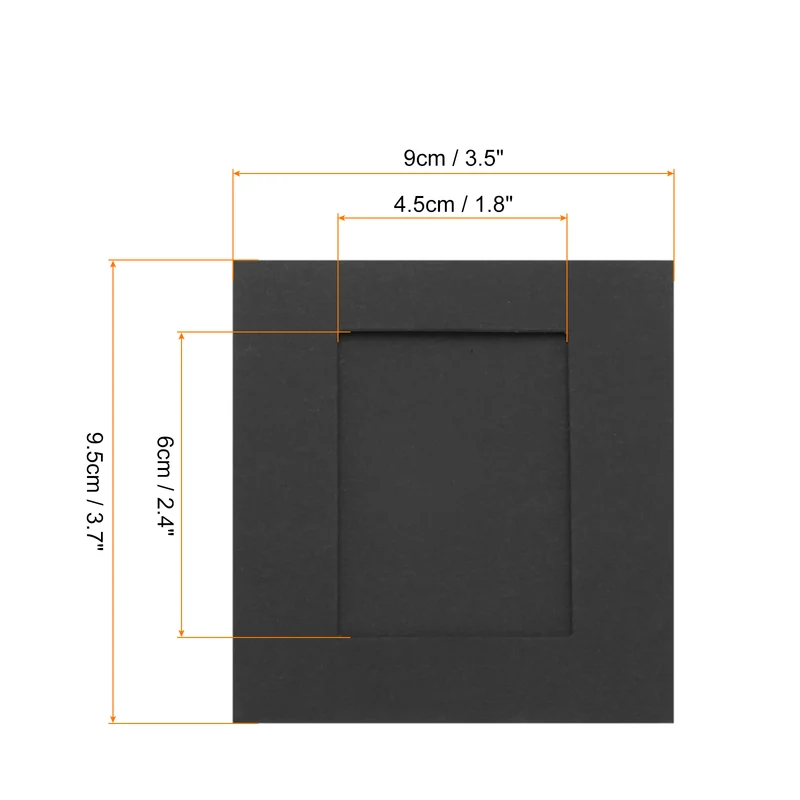 30PCS 4 x 4 Inch Paper Photo Frames with Clips & Strings, Black