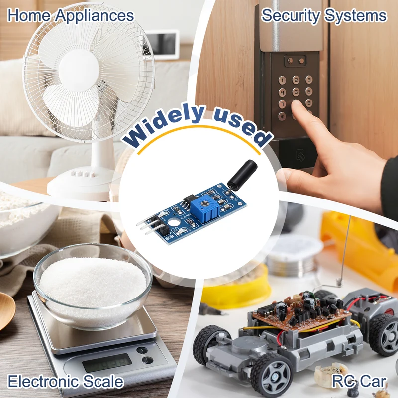5Pcs SW-18015P Vibration Sensor Module with Jump Wire 3.3-5V High Sensitivity