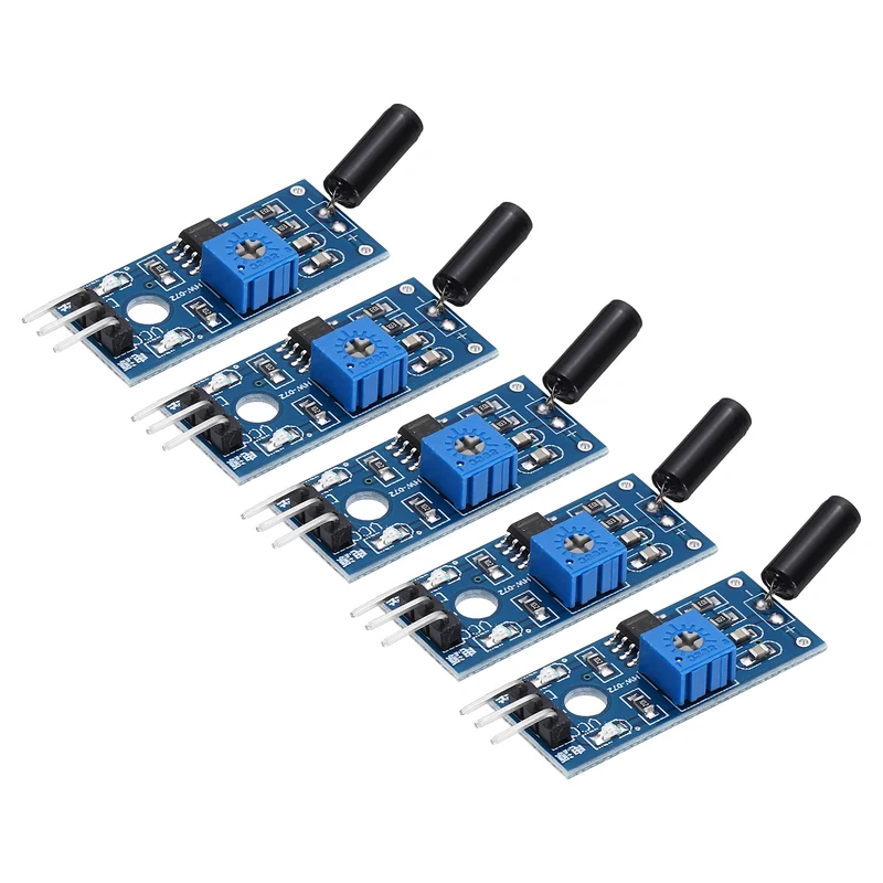 5Pcs SW-18015P Vibration Sensor Module 3.3-5V High Sensitivity Sensor Switch