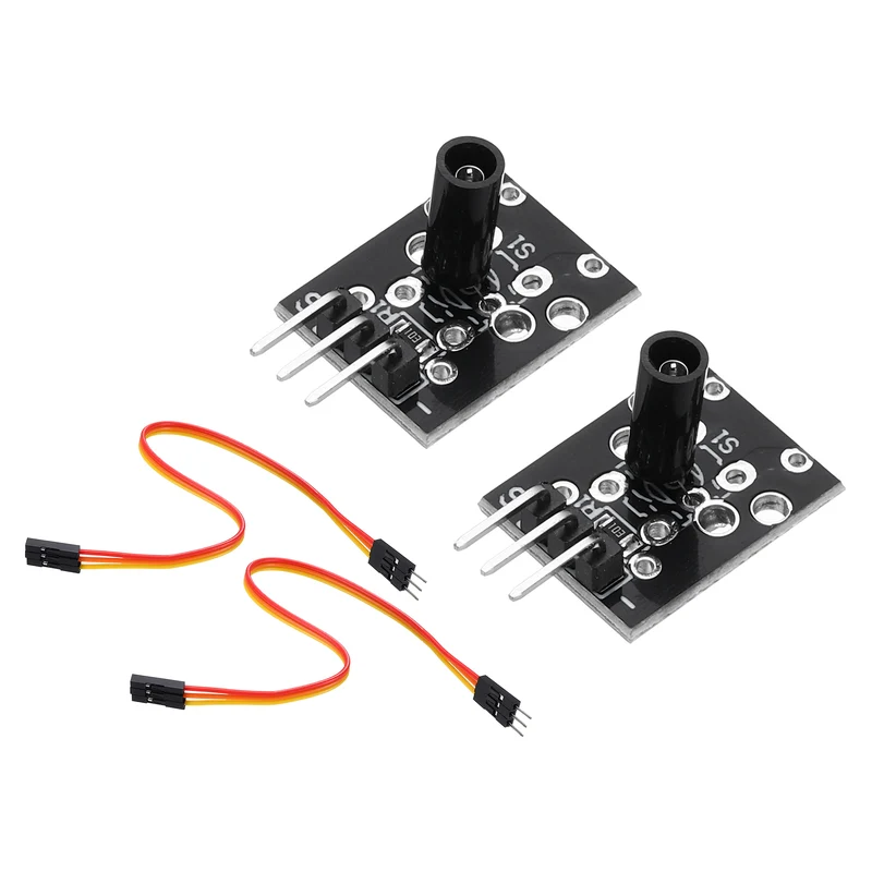 2Pcs KY-002 Shock Vibration Switch with Jump Wire, 3 Pin 3.3-5V