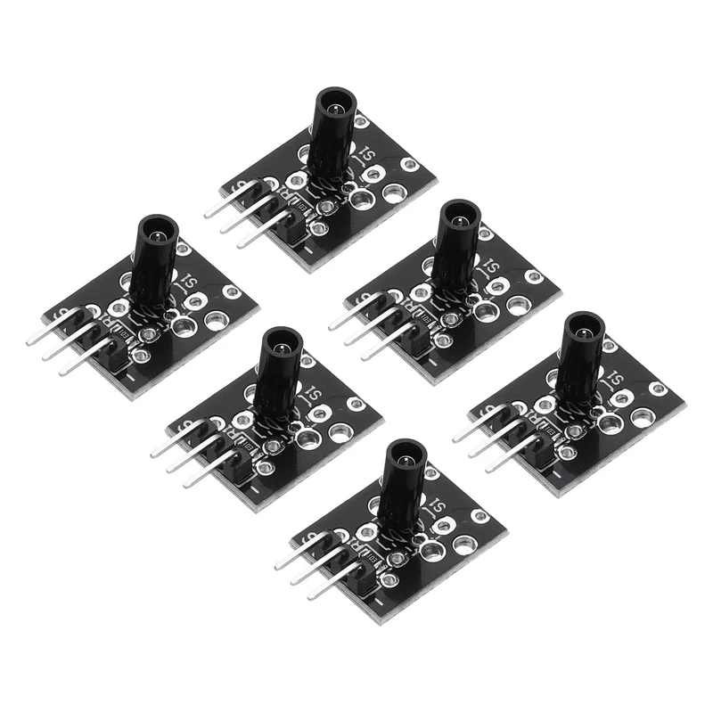 6Pcs KY-002 Shock Vibration Switch, 3 Pin 3.3-5V Shock Vibration Sensor Module