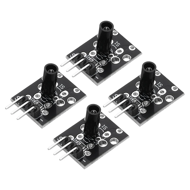 4Pcs KY-002 Shock Vibration Switch, 3 Pin 3.3-5V Shock Vibration Sensor Module