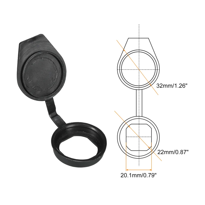 22mm Door Lock Dust Cover, 10 Pack PE Plastic Waterproof Keys Panel Cam Lock Dust Cover Cap for 22mm Cam Lock, Black