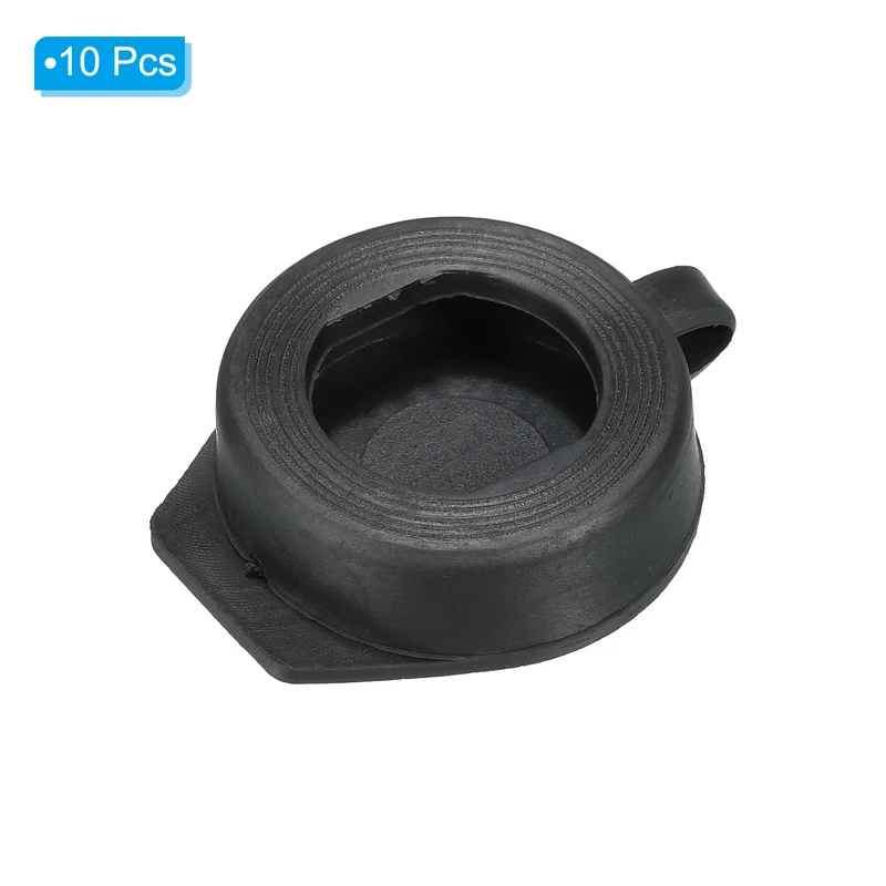 22mm Door Lock Dust Cover, 10 Pack PE Plastic Waterproof Keys Panel Cam Lock Dust Cover Caps for 22mm Cam Lock, Black