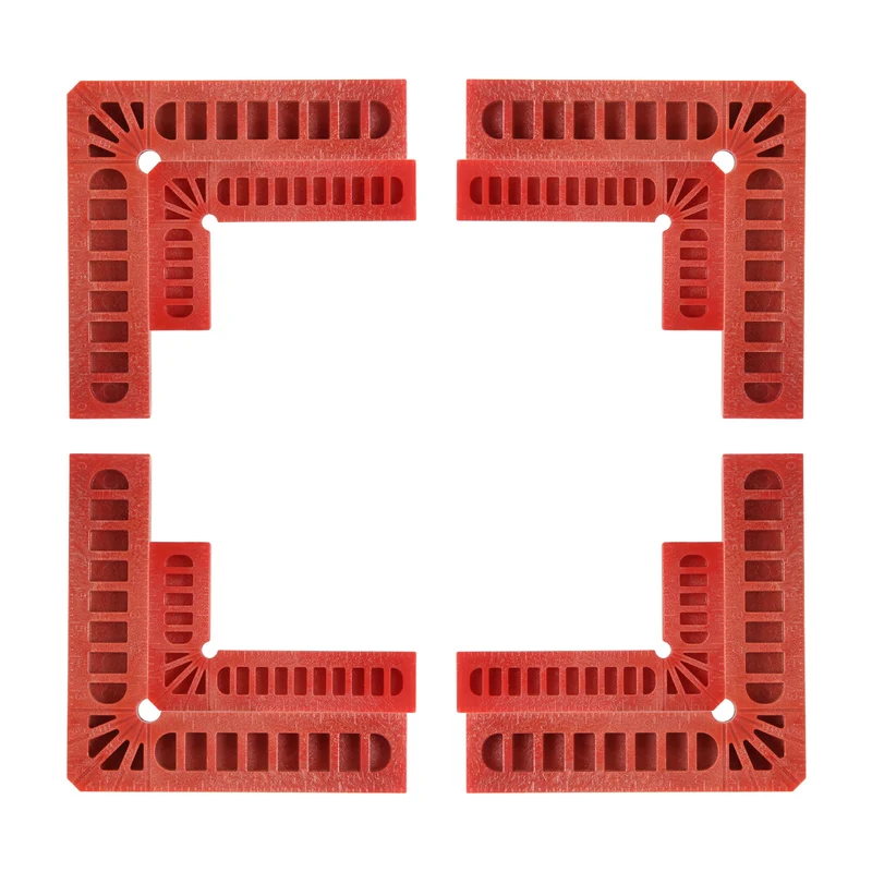 8pcs 90 Degree Positioning Squares 3"/4" Right Angle Corner Clamps, Red