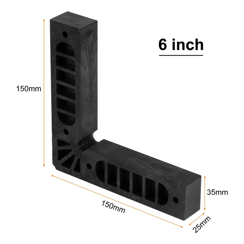 2pcs 90 Degree Positioning Squares 6"x6" Right Angle Corner Clamps, Black