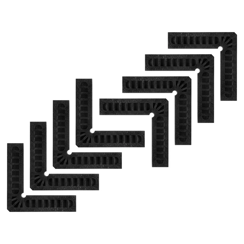8pcs Positioning Squares Right Angle Clamps 100x100mm 90° Corner Clamp, Black
