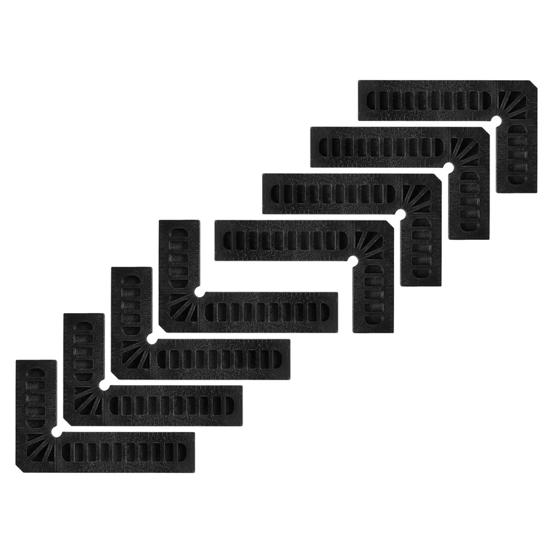 8pcs 90 Degree Positioning Squares 3"x2" Right Angle Corner Clamps, Black