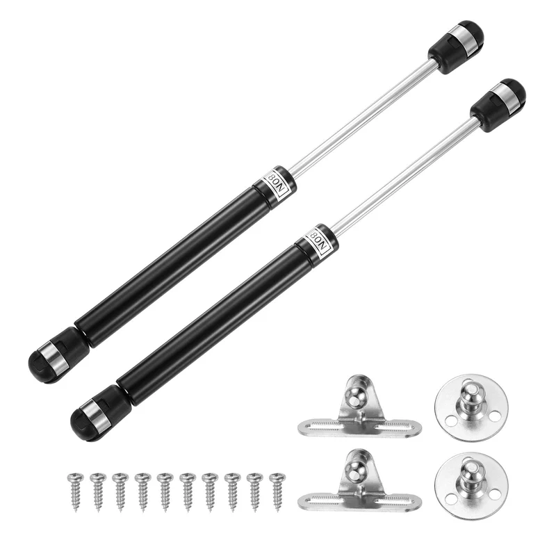 10 Inch 80N/18lb Gas Shock Strut Lift Support, (Black, Set of 4)