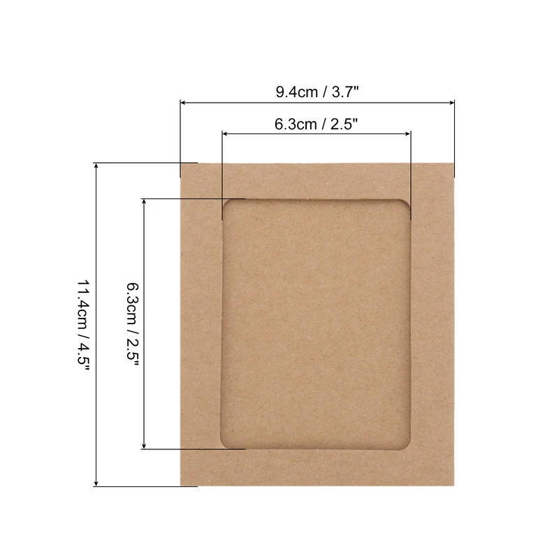 30PCS 5 x 4 Inch Paper Photo Frames with Clips & Strings, Brown