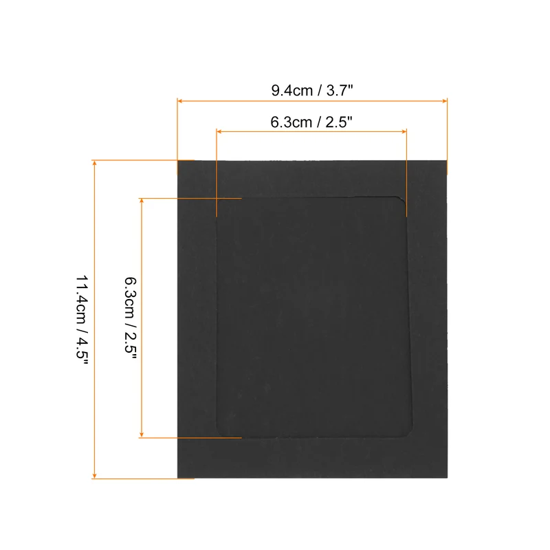 30PCS 5 x 4 Inch Paper Photo Frames with Clips & Strings, Black