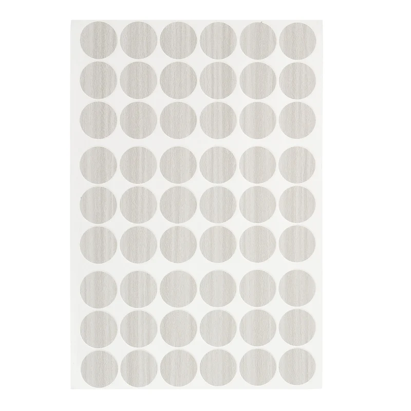 1 Sheet/54Pcs 21mm Dia Screw Hole Cover Stickers Grey White