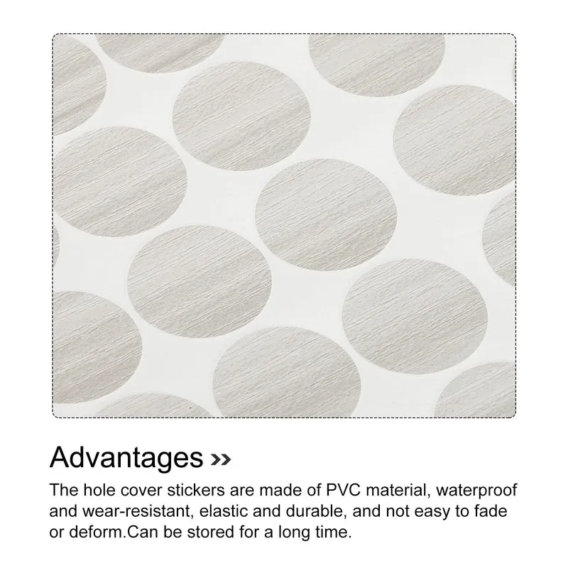 1 Sheet/54Pcs 21mm Dia Screw Hole Cover Stickers Grey White