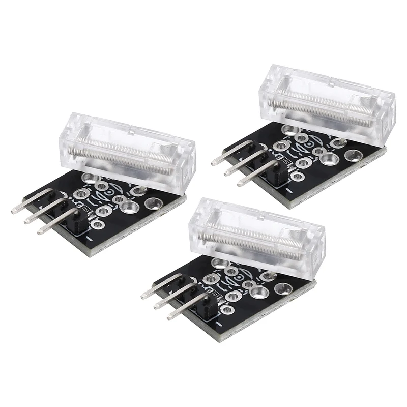3 Pcs KY-031 Knock Sensor Module, 5V 3 Pin, Black