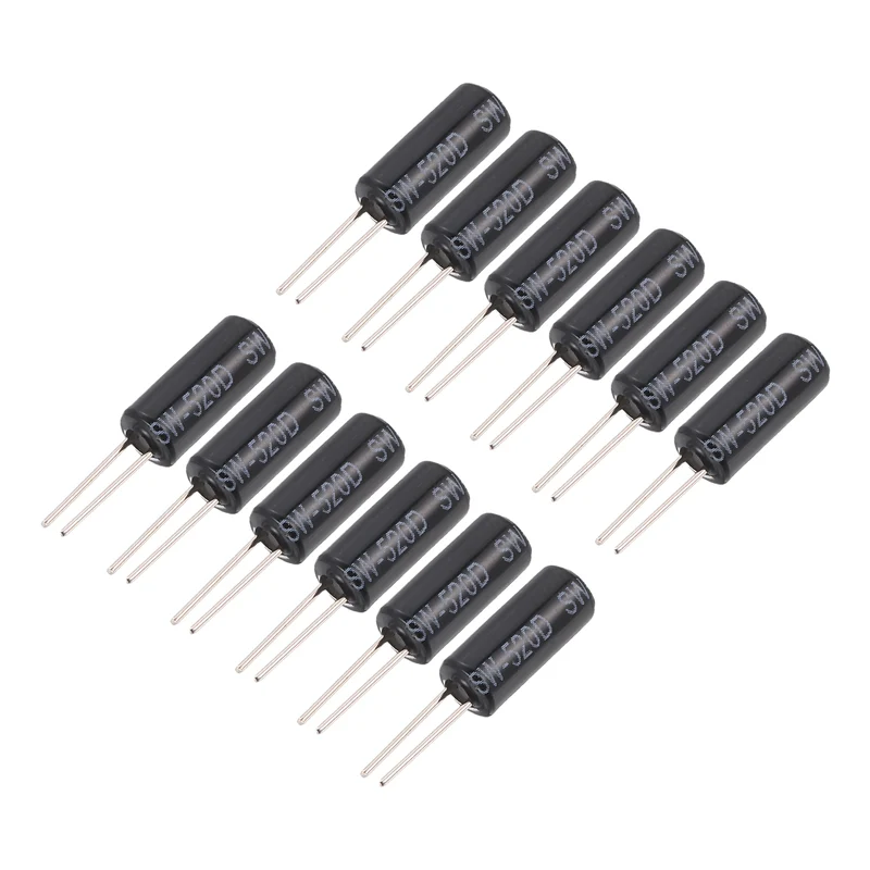12Pcs SW-520D Metal Ball Tilt Shaking Vibration Sensor 12V 20mA, Black/Silver