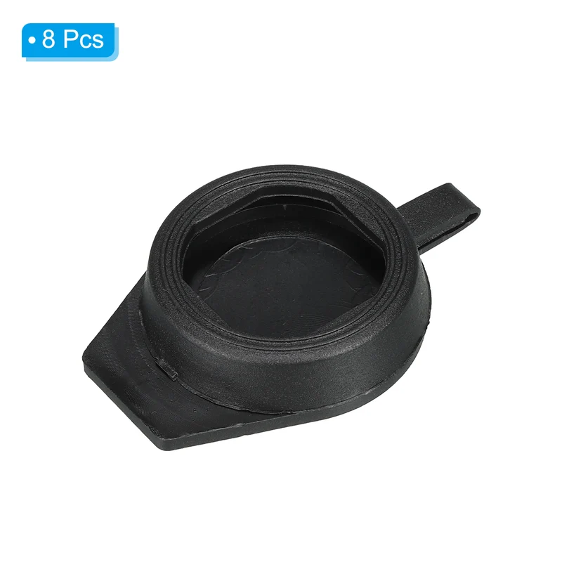 22mm Door Lock Dust Cover, 8 Pack PE Plastic Waterproof Keys Panel Cam Lock Dust Cover Cap for 22mm Cam Lock, Black