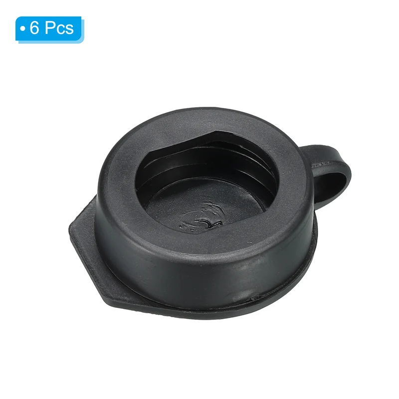 19mm Door Lock Dust Cover, 6 Pack PE Plastic Waterproof Keys Panel Cam Lock Dust Cover Caps for 19mm Cam Lock, Black