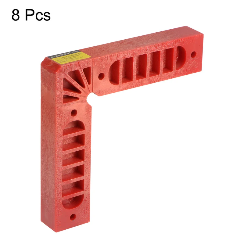 8pcs 90 Degree Positioning Squares 6"x6" Right Angle Corner Clamps, Red
