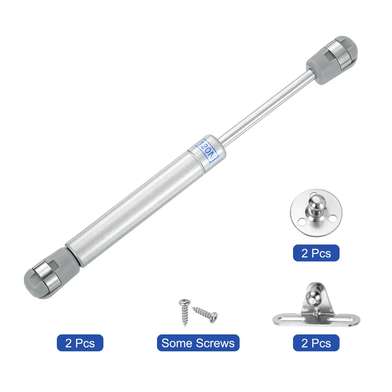 8 Inch 120N/26lb Gas Shock Strut Lift Support, (Silver, Set of 2)