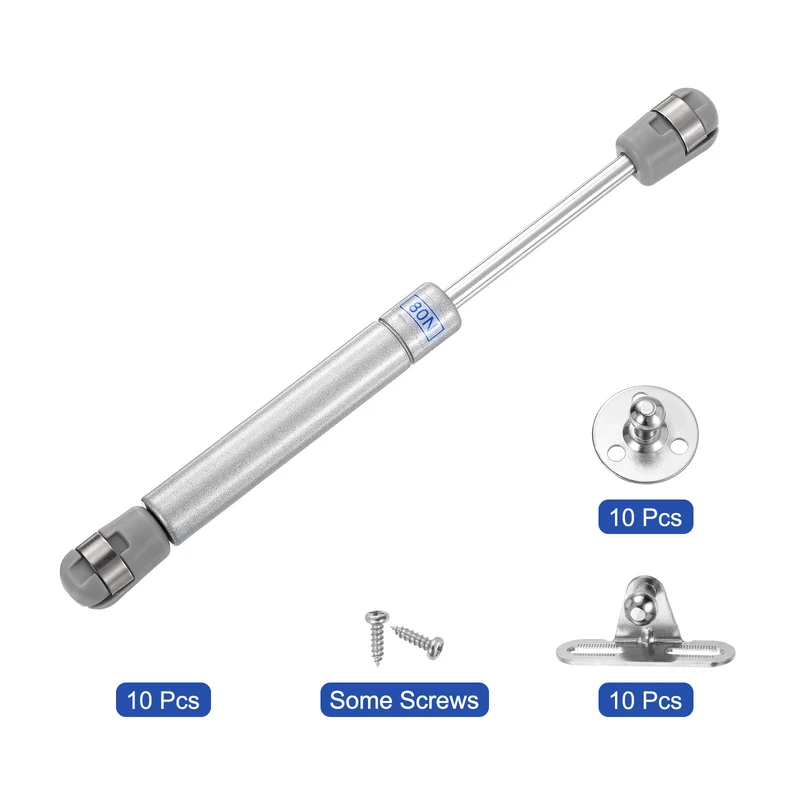 8 Inch 80N/18lb Gas Shock Strut Lift Support, (Silver, Set of 10)