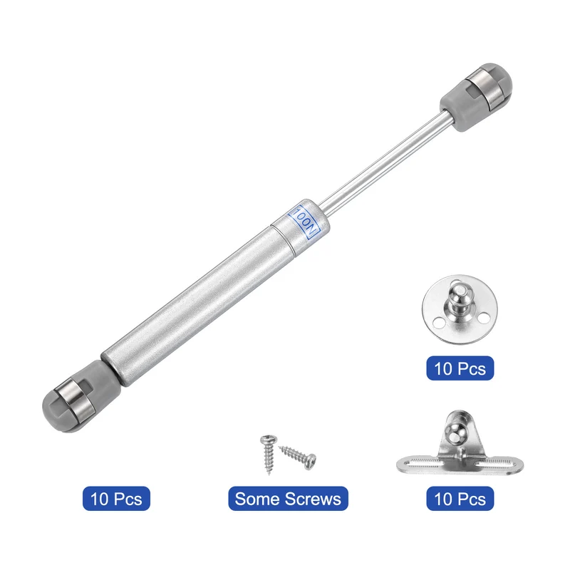 8 Inch 100N/22.5lb Gas Shock Strut Lift Support, (Silver, Set of 10)