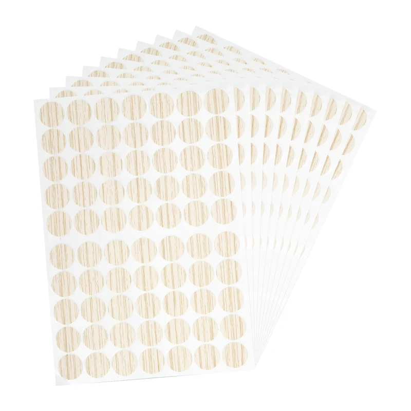 10 Sheet/700Pcs 18mm Dia Screw Hole Cover Stickers Pale Khaki
