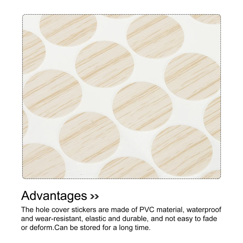 10 Sheet/700Pcs 18mm Dia Screw Hole Cover Stickers Pale Khaki