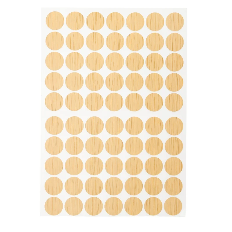 1 Sheet/70Pcs 18mm Dia Screw Hole Cover Stickers Khaki