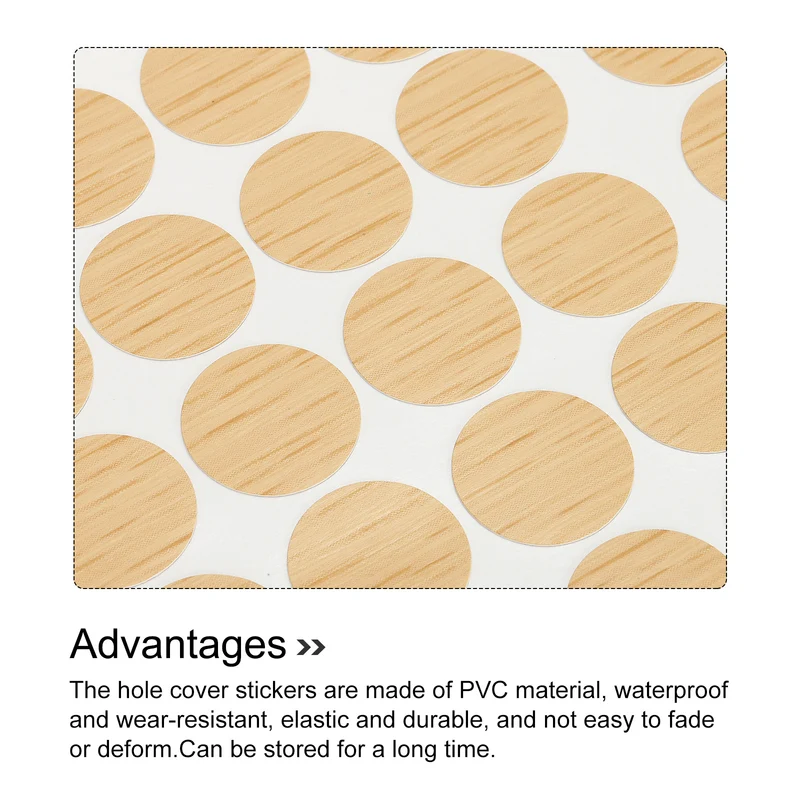 1 Sheet/70Pcs 18mm Dia Screw Hole Cover Stickers Khaki