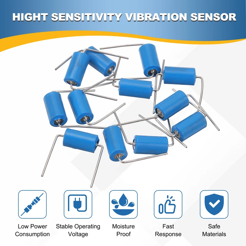 12Pcs SW-420 Vibration Sensor, 12V 20mA Vibration Switch Alarm Sensor, Blue