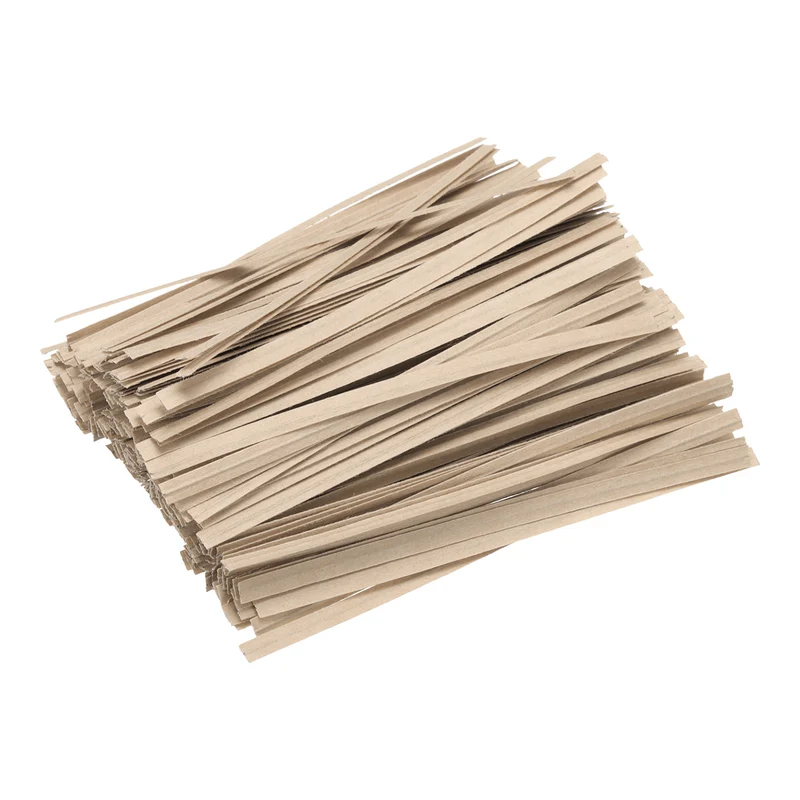 300 Pcs 4" Kraft Paper Twist Ties for Bread Candy Treat Bag, Brown