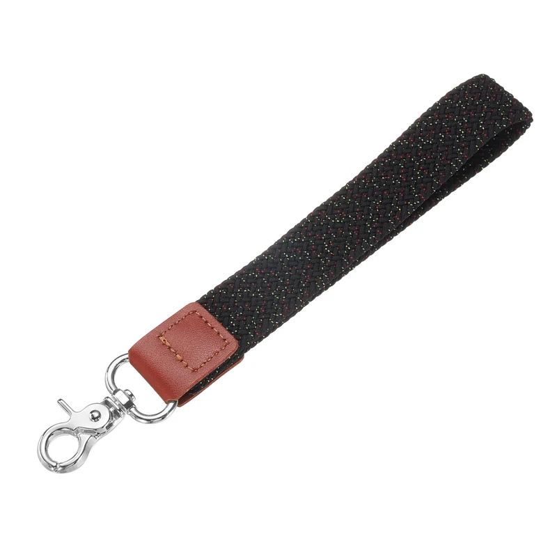 Wrist Lanyard Keychain, Braided Wristlet Strap with Silver Clasp, Starry Night