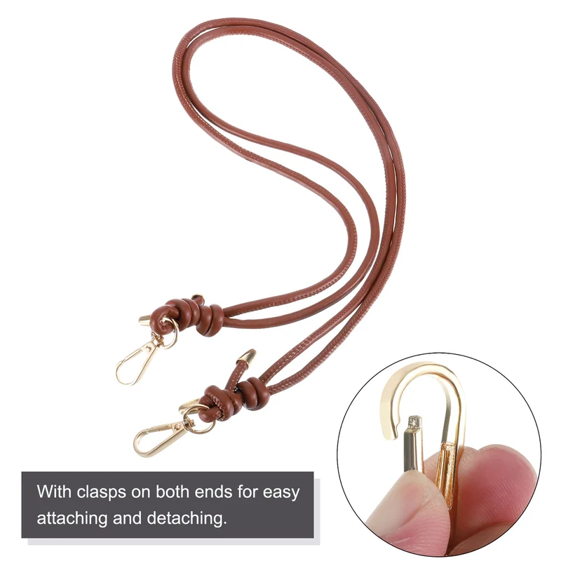 80cm/31.5" Leather Purse Replacement Strap for Handbag Crossbody Bag, Brown