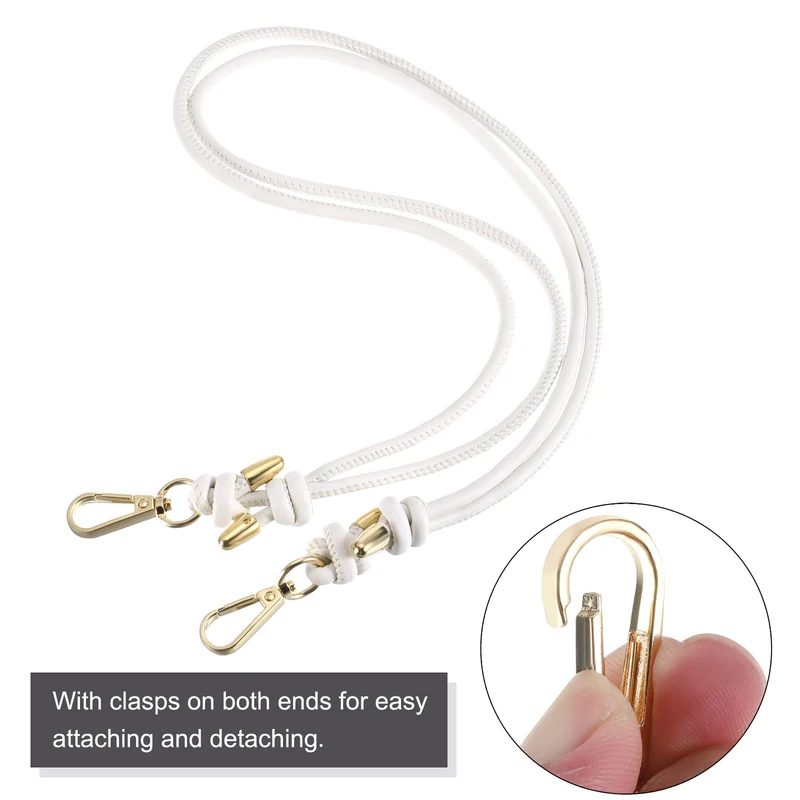 80cm/31.5" Leather Purse Replacement Strap for Handbag Crossbody Bag, White
