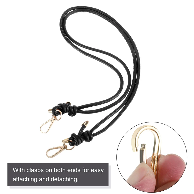 80cm/31.5" Leather Purse Replacement Strap for Handbag Crossbody Bag, Black
