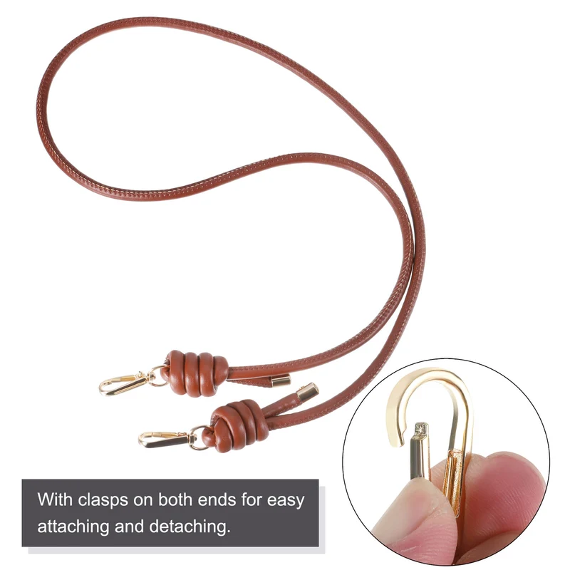 47.2" Leather Purse Replacement Strap for Handbag Crossbody Bag, Brown