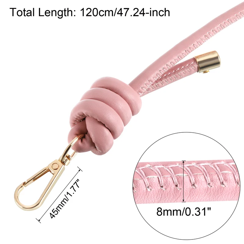 47.2" Leather Purse Replacement Strap for Handbag Crossbody Bag, Pink