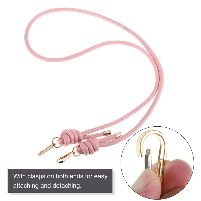 47.2" Leather Purse Replacement Strap for Handbag Crossbody Bag, Pink