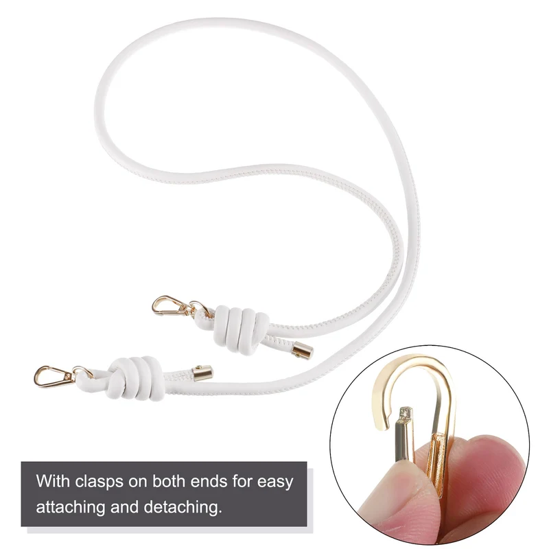47.2" Leather Purse Replacement Strap for Handbag Crossbody Bag, White