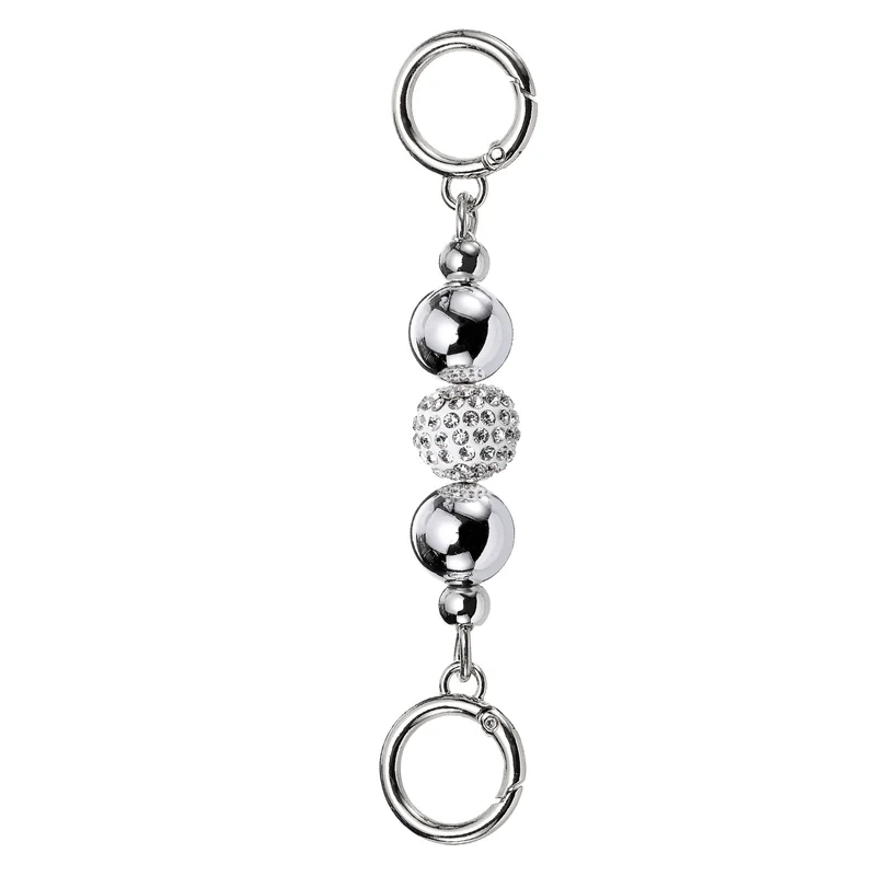 14.5cm/5.7" Bead Purse Chain Strap Extender for Women Handbag, Silver