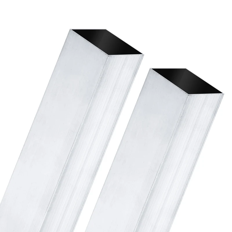 2Pcs 300mm 6063 Aluminum Square Tube, 30x30x1mm Straight Pipe Tubing for Frame