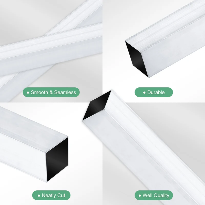 1Pcs 300mm 6063 Aluminum Square Tube, 30x30x1mm Straight Pipe Tubing for Frame
