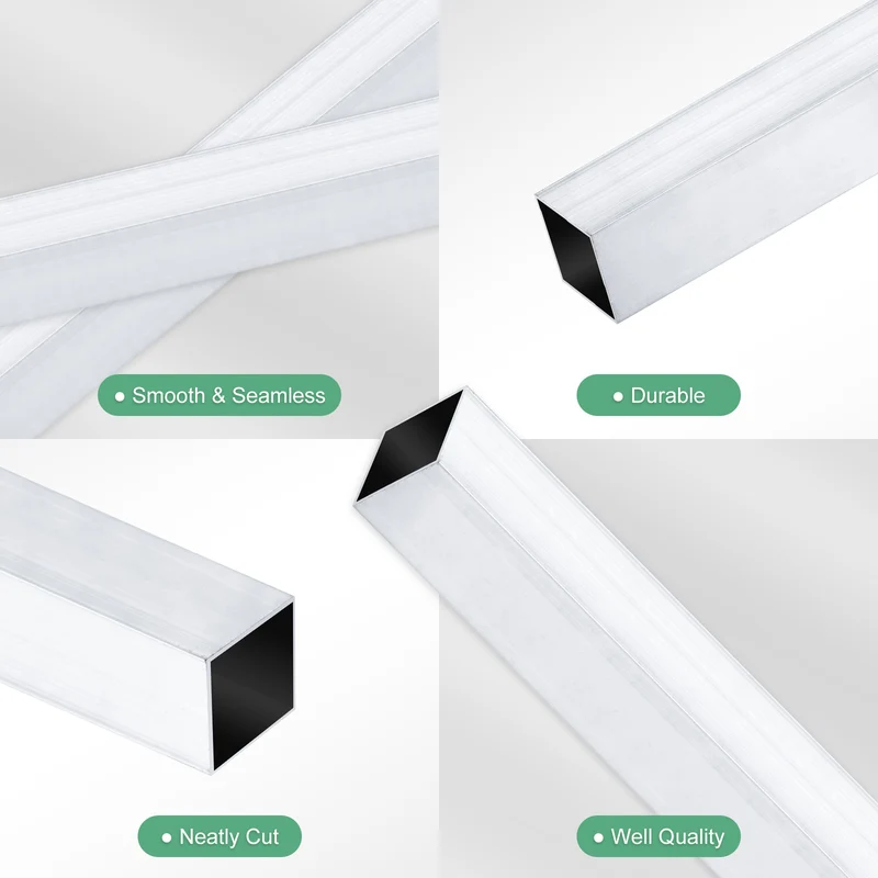 1Pcs 300mm 6063 Aluminum Square Tube, 20x20x1.5mm Straight Pipe Tubing for Frame