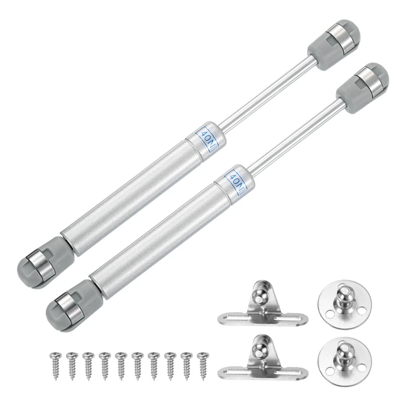 8 Inch 40N/9lb Gas Shock Strut Lift Support, (Silver, Set of 4)