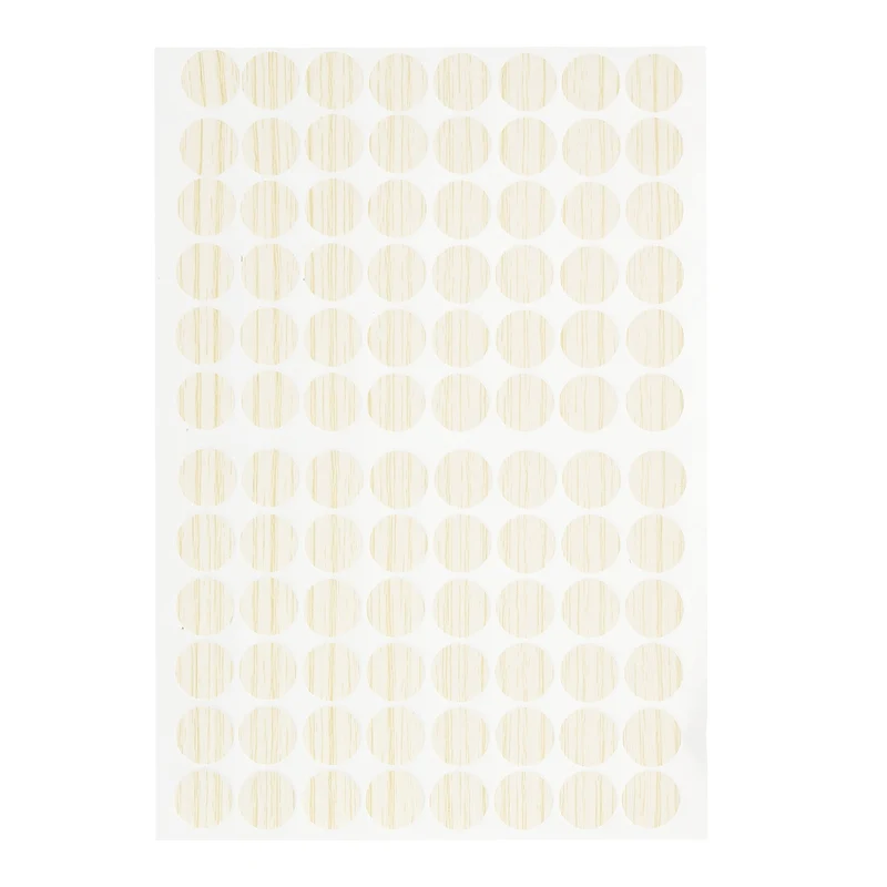 1 Sheet/96Pcs 15mm Dia Screw Hole Cover Stickers Pale Khaki