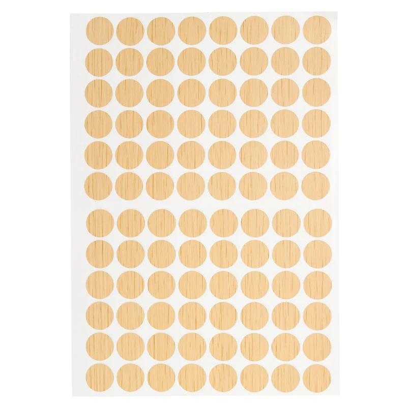 1 Sheet/96Pcs 15mm Dia Screw Hole Cover Stickers Khaki