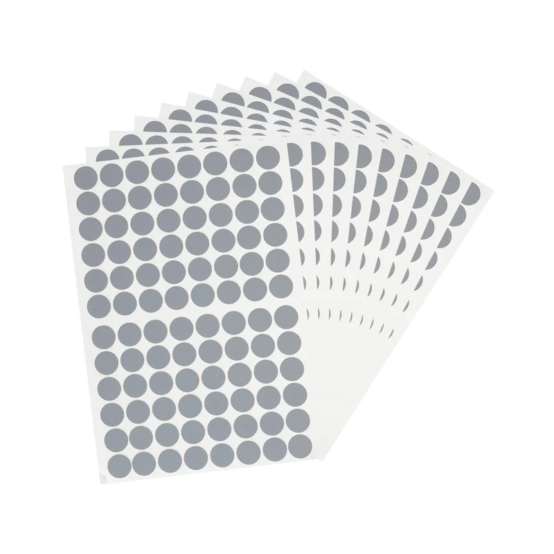 10 Sheet/960Pcs 15mm Dia Screw Hole Cover Stickers Gray