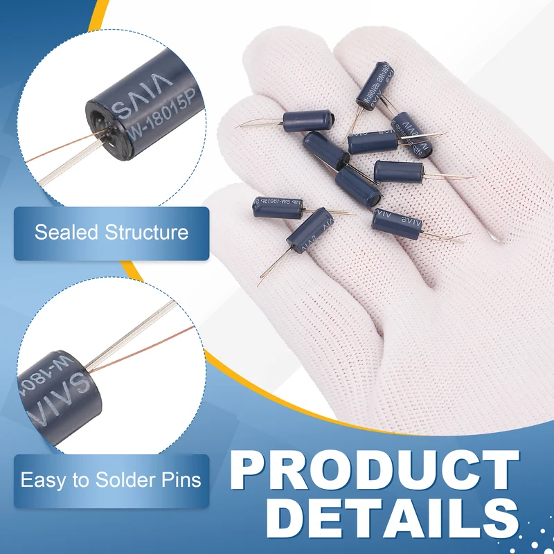 20Pcs SW-18015P 12V 0.2mA High Sensitivity Spring Vibration Sensor, Blue