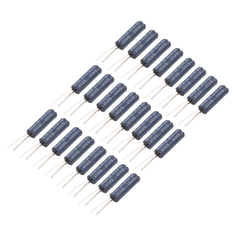 24Pcs SW-18010P 24V 0.2mA High Sensitivity Spring Vibration Sensor, Blue