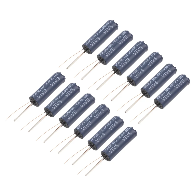 12Pcs SW-18010P 24V 0.2mA High Sensitivity Spring Vibration Sensor, Blue